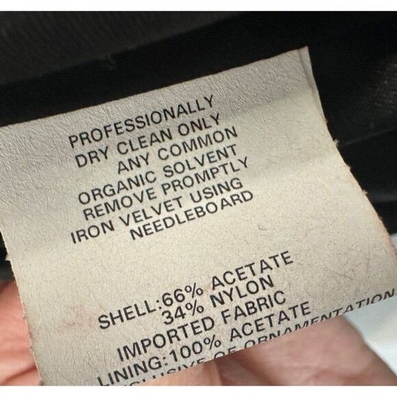 VTG Scott McClintock Black Velvet Strapless Gown Size 8 Whimsigoth Formal Prom - Picture 8 of 8